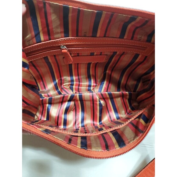 Tignanello No Contest Papaya Leather Cross Body/Shoulder Bag Purse Handbag - Picture 12 of 16